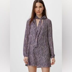 Aritzia Talula Long Sleeve Lined Chiffon Dress